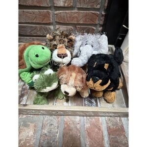 6‎ Lot Webkinz Ganz Plush Lot Dog Frog Elephant Leopard Turtle NO CODES